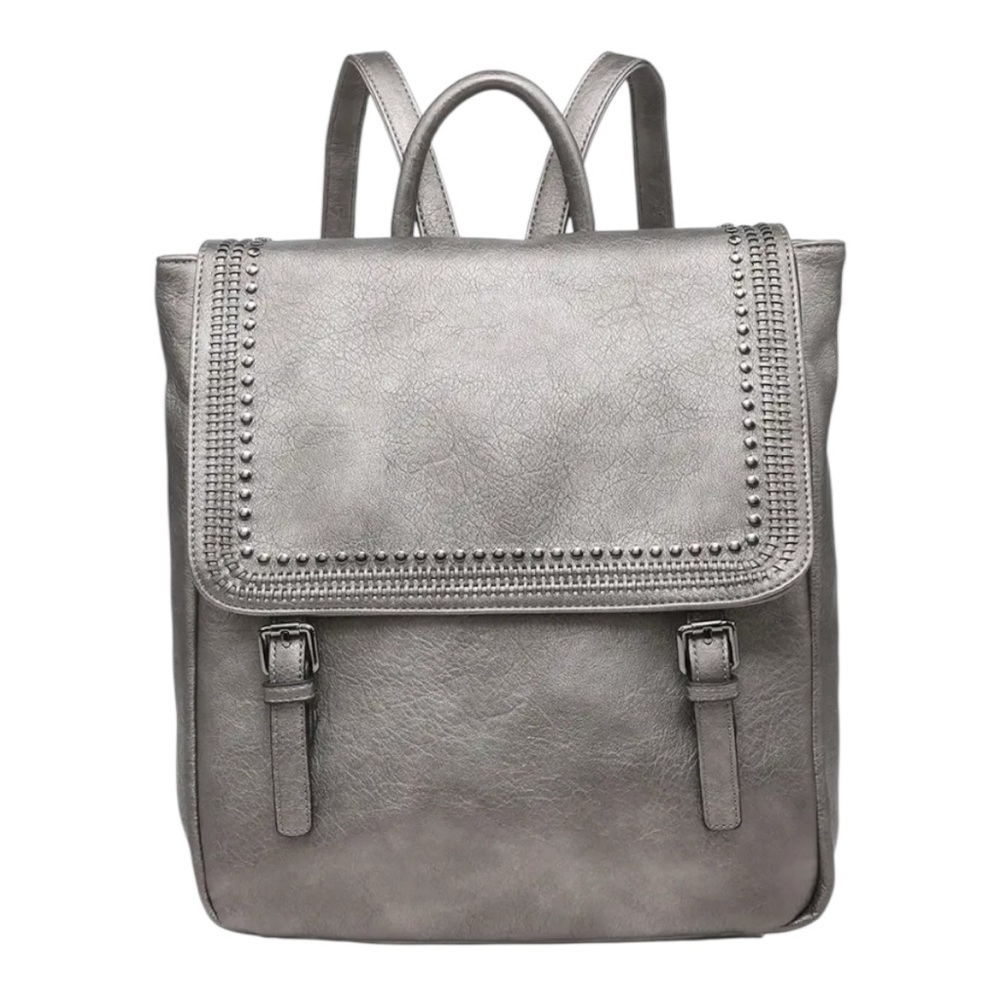 Jen & Co Valerie Flap Backpack with Grommet Accents